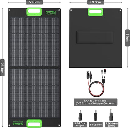 2400W Solar Generator with 2x100W Portable Solar Panels, 1843Wh LiFePO4 Battery - Image 7