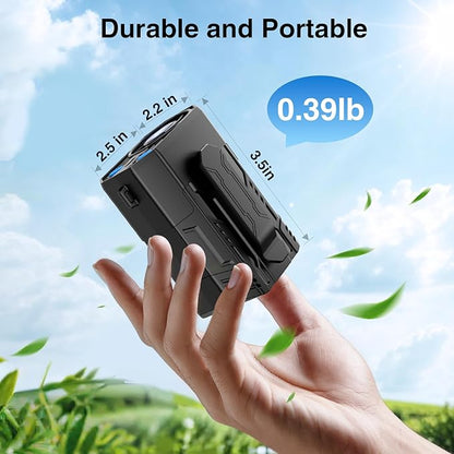 Portable Fan 4000mAh Rechargeable, 4 Speeds 13000RPM Strong Airflow, Personal - Image 7