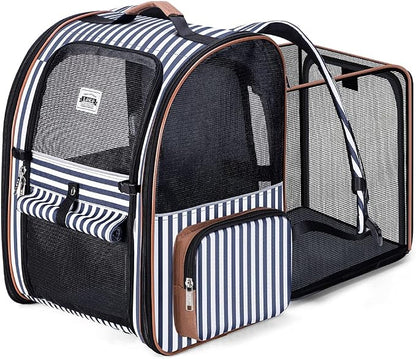 Lekebobor Large Cat Backpack Carrier Expandable Pet Carrier Backpack by LEKEBOBOR