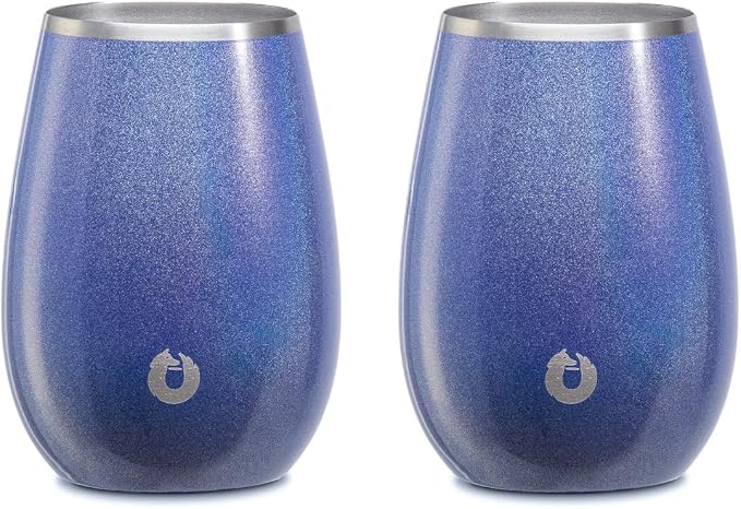 SNOWFOX Premium Vacuum Insulated Stainless Steel Classic White Wine Glass by Snowfox