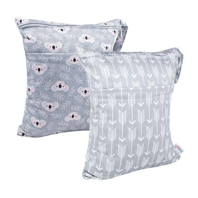 ALVA ALVABABY 2pcs Cloth Diaper Wet Dry Bags Waterproof Reusable - Image 6