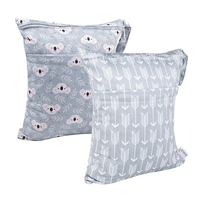 ALVA ALVABABY 2pcs Cloth Diaper Wet Dry Bags Waterproof Reusable - Image 6
