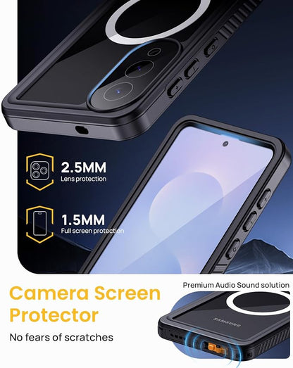 Lanhiem Magnetic for Samsung Galaxy S25 Edge Phone Case, IP68 Waterproof - Image 7