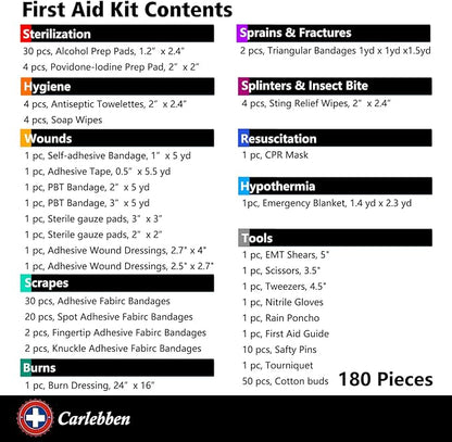 Carlebben EMT Pouch MOLLE Ifak Pouch Tactical MOLLE Medical First Aid Kit - Image 3