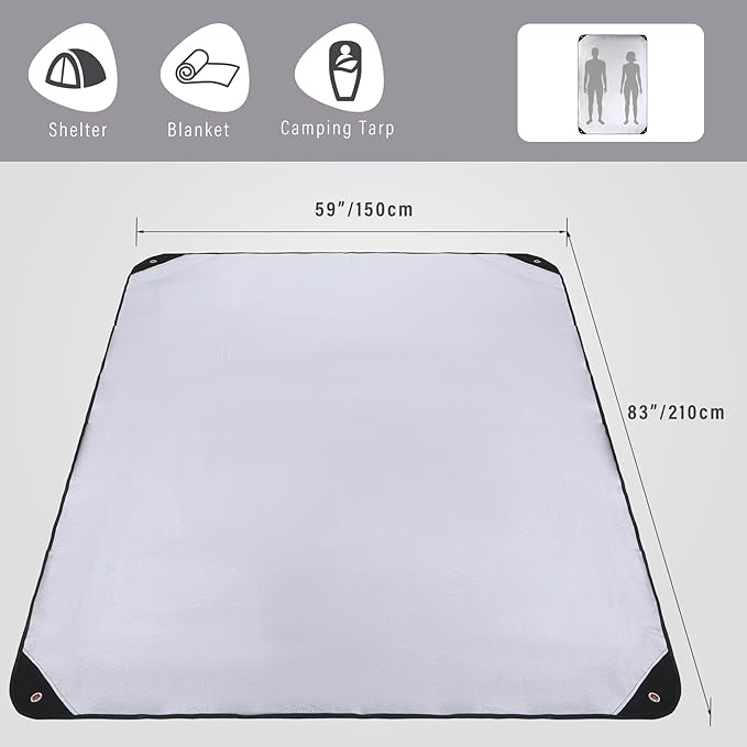 RedSwing Heavy Duty Survival Blanket, Waterproof Emergency Thermal Tarp - Image 2