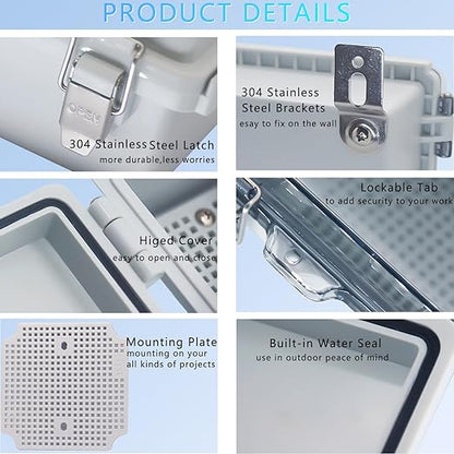 Junction Box, Outdoor Electrical Boxes Waterproof IP67 ABS Plastic Project Box - Image 3