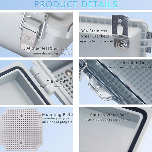 IP67 Waterproof Junction Box, ABS Plastic Electrical Enclosure - Image 3