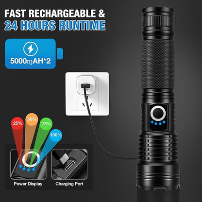 MILAOSHU Rechargeable Flashlights 90000 High Lumens - Image 3