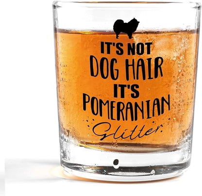 Nogrit Pomeranian Gifts Whiskey Glasses 10 oz, Dog Lovers Gifts, Funny It's Not by Nogrit