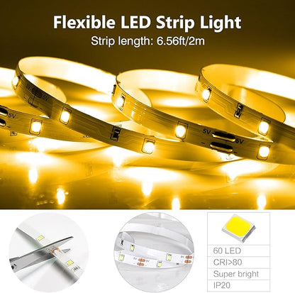 WOBANE Motion Activated LED Strip Light, Rechargeable Magnetic Battery Box - Image 6