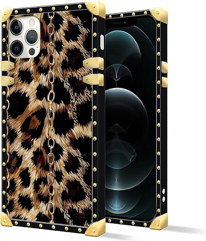 Compatible with iPhone 11 Pro Max Case, Seamless Gold Chain Leopard Luxury - Image 2