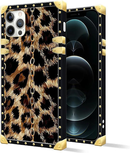 Compatible with iPhone 11 Pro Max Case, Seamless Gold Chain Leopard Luxury - Image 2
