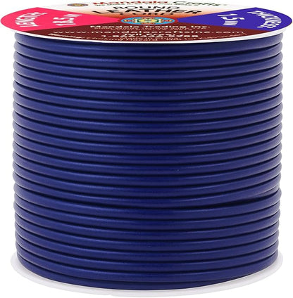 Mandala Crafts Round Genuine Navy Blue Leather Cord - Image 2