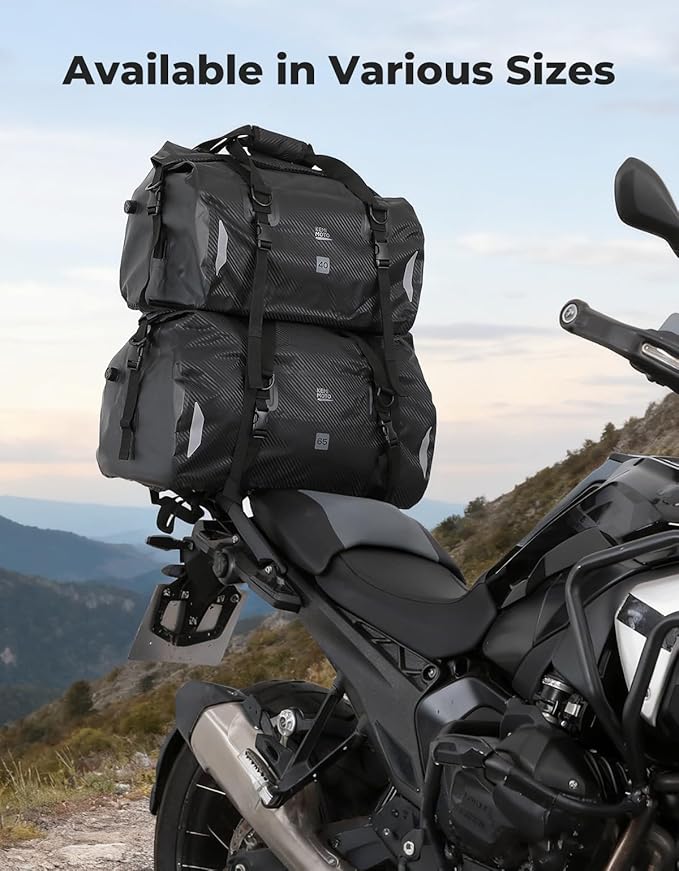 KEMIMOTO Waterproof Motorcycle Dry Bag – Duffle Tail Bag Soft Luggage, - Image 4