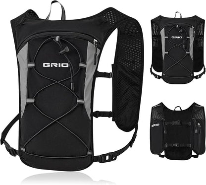 GRIO Hydration Running Vest for Women Men, Water Backpack for Hiking, by GRIO