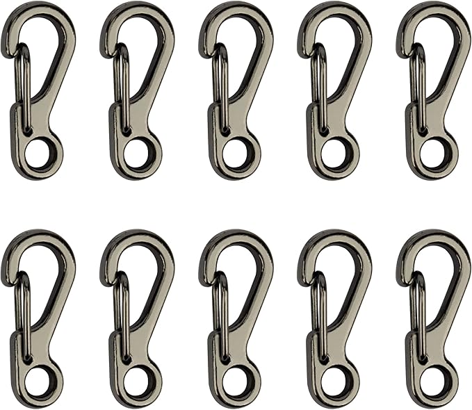 SWATOM Small Mini Carabiner Clip Tiny Spring Snap Hook Keychains Micro by SWATOM