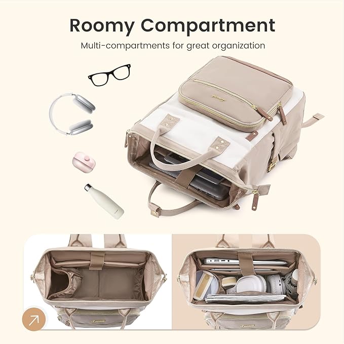 LOVEVOOK Laptop Backpack for Women Work Bag - Image 3