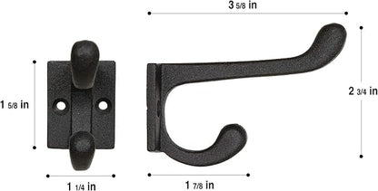 Claimed Corner Cast Iron Coat Hooks - Image 3