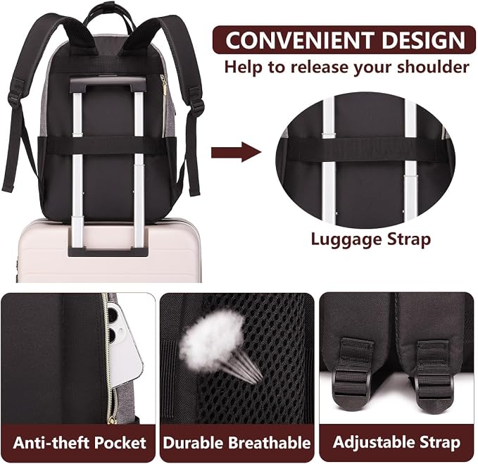 bagswan Laptop Backpack for Women/Men, Fits 15.6 Inch Laptop Bag, Fashion - Image 5