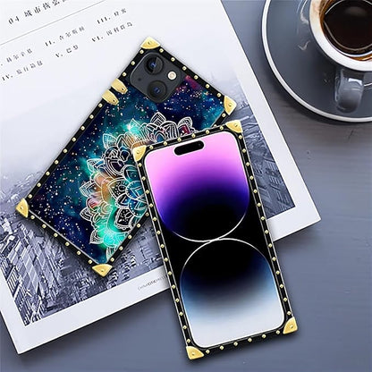 Compatible with iPhone 14 Case, Starry Sky Colourful Mandala Luxury Golden - Image 6