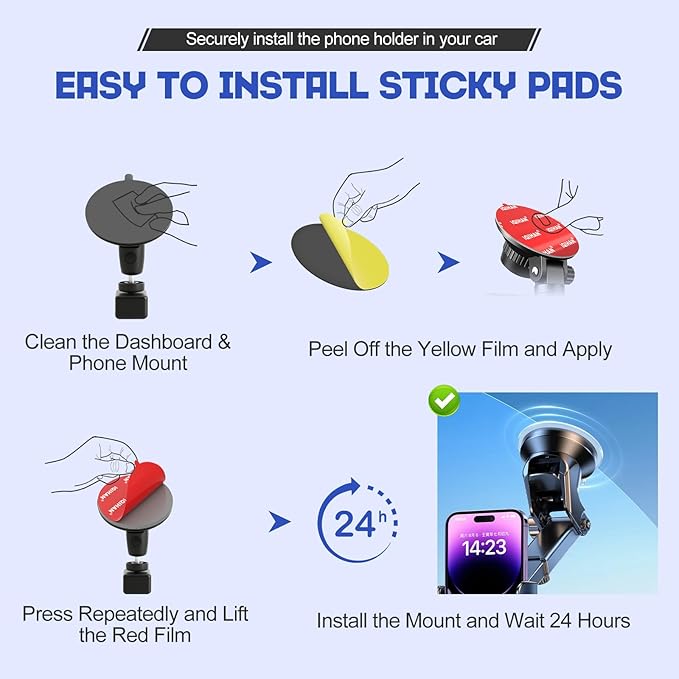 Sticky Adhesive for Car Phone Holder Mount, Double Sided Mounting Tape - Image 6