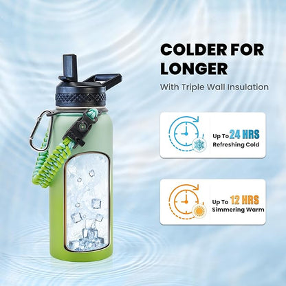 RAYMYLO Insulated Water Bottle 32 oz, Triple Wall Vacuum Stainless Steel - Image 2