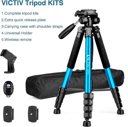 Victiv 72 inch Camera Tripod, Tall Tripod - Image 9