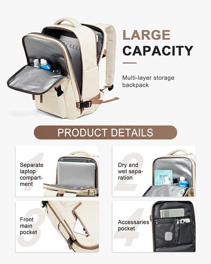 WONHOX Large Travel Backpack Carry on Flight Approved Laptop Work Business - Image 4