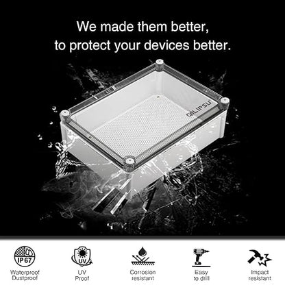 QILIPSU Outdoor Junction Box IP67 Waterproof Project Box ABS Plastic - Image 3