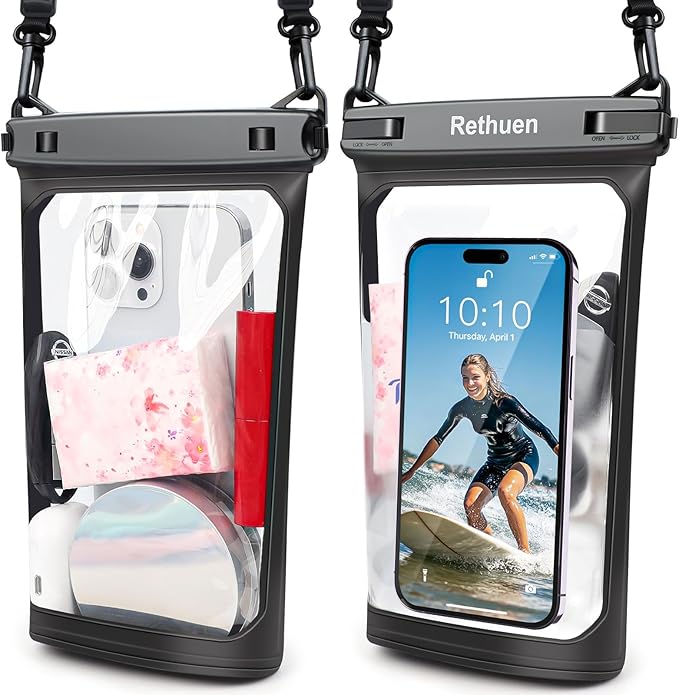 Large Waterproof Phone Pouch, Cell Phone Dry Bag by Rethuen