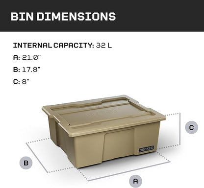 DECKED Payloader 32 L - 75 lb Bin / 200 lb Lid Load Rated - Image 2