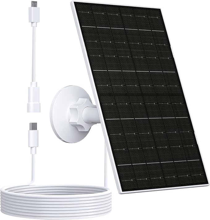 Zivif 7W Solar Panel for Security Camera, 5V USB C Solar Panel Charger by Zivif