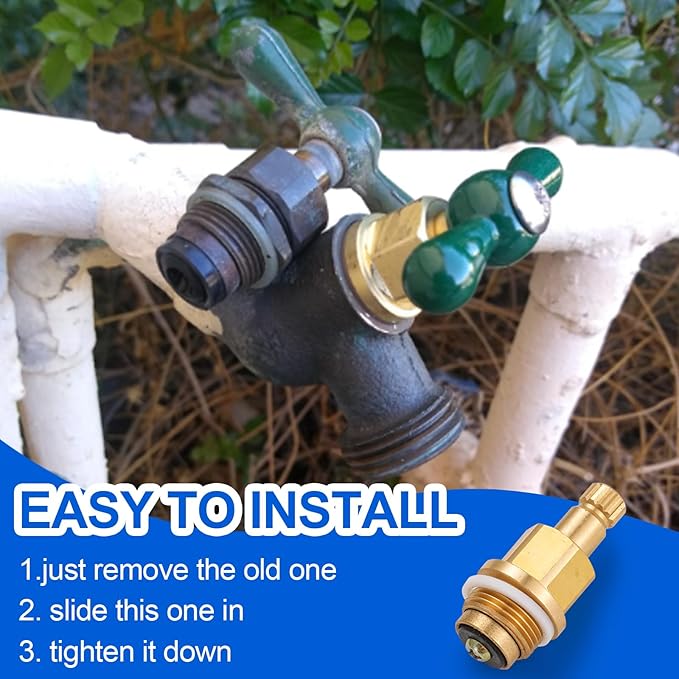 PK1100 Stem Assy, Premium Brass Globe Valve Faucet Stem Compatible - Image 4