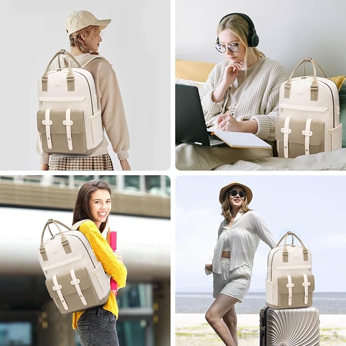 LOVEVOOK Laptop Backpack for Women, 15.6 Inch Laptop Bag - Image 6