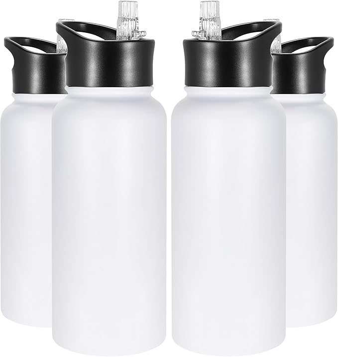 VEGOND 32 oz Insulated Water Bottle Bulk Stainless Steel Metal Water Bottles by VEGOND