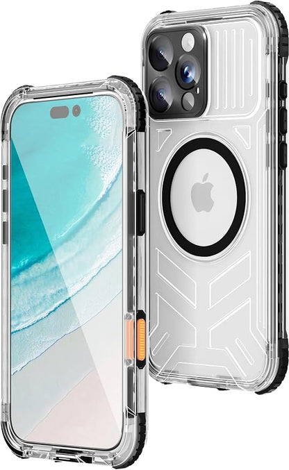 WIFORT for iPhone 16 Pro Waterproof Case, Fit for Magsafe Full Body Magnetic by WIFORT