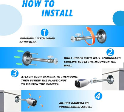 3PCS Stainless Steel Extremely Long 8.5 in Camera Mount - Image 3