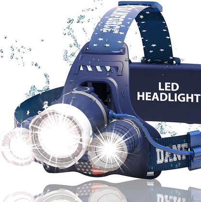 DanForce Headlamp. USB Rechargeable LED Head Lamp. Ultra Bright LUMINUS 1080 by DanForce