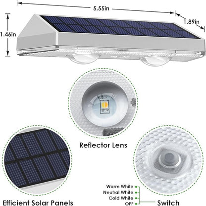 12 Pack Solar Fence Lights Outdoor Waterproof LED - Image 5
