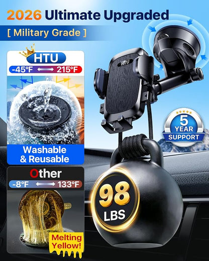 HTU 【98+LBS Strongest Suction & Military-Grade】 Ultimate Car Phone Mount【Patent - Image 3