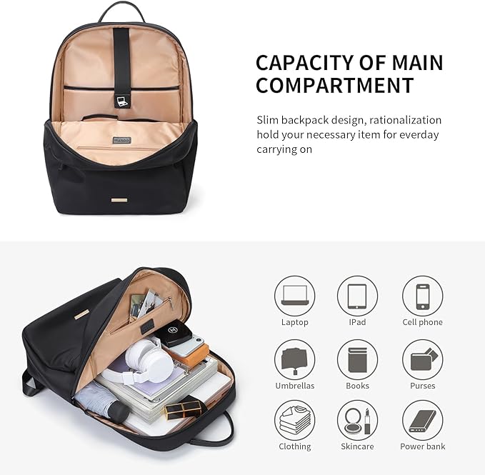 GOLF SUPAGS Laptop Backpack for Women Slim Computer Bag Work Travel College - Image 2