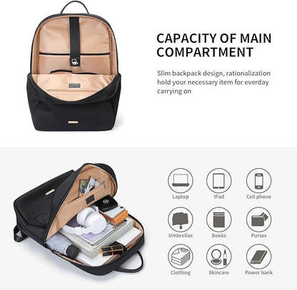 GOLF SUPAGS Laptop Backpack for Women Slim Computer Bag Work Travel College - Image 2