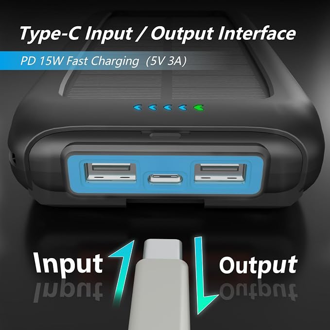 Solar Charger Power Bank 49800mAh Portable 15W Fast Charging Power Bank - Image 7