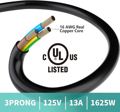2 Way Power Extension Cord Splitter 20 Ft Total-3 Prong 1 to 2 Extension Cord - Image 7