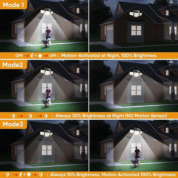 MDCMDCM Solar Motion Sensor Outdoor Lights Waterproof - Image 4