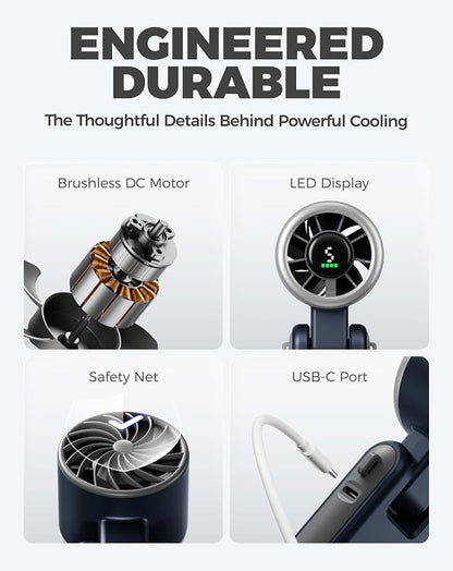 Diveblues Portable Handheld Turbo Fan, 5 Gear Wind, Battery Operated, 3 IN 1 - Image 7