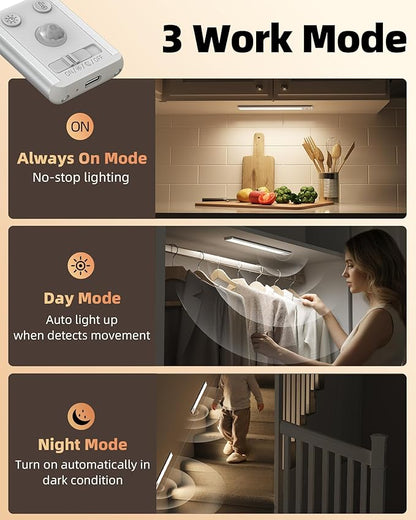 EZVALO Under Cabinet Lighting, 3500mAh Rechargeable Motion Sensor Light Indoor - Image 6