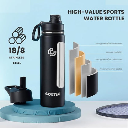 40 Pack 22 oz Sports Water Bottle - Image 3