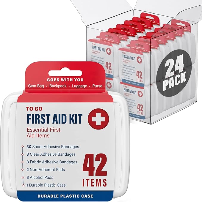 DecorRack 1000 Piece First Aid Kit, 24 Individual Boxes of 42 Items Each by DecorRack