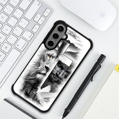 for Samsung Galaxy S24 S25 Plus Case, Lion Cross Jesus Christ Dove Pattern - Image 7